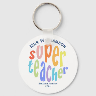 Super Teacher Appreciation Day Thank You Key Ring