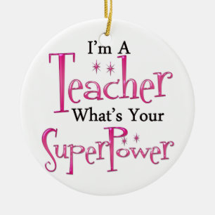 Super Teacher Ceramic Tree Decoration