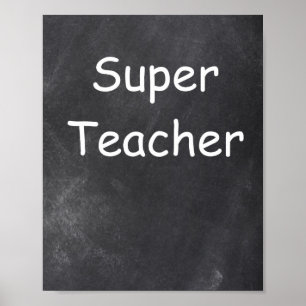 Super Teacher Chalkboard Design Class Decoration