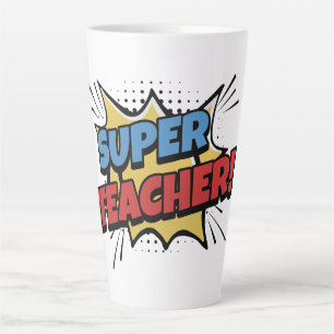 Super Teacher Comic Style Latte Mug