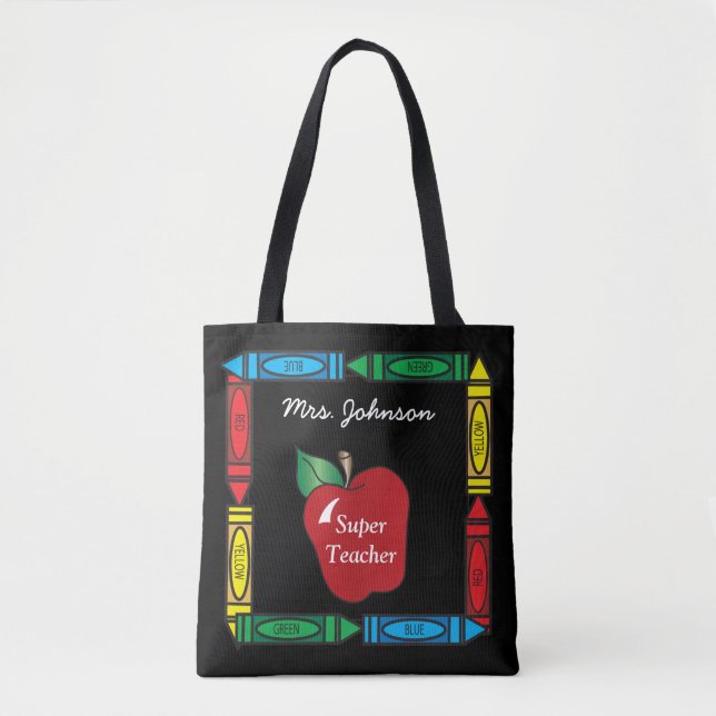 Super Teacher - Personalise Tote Bag (Front)