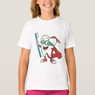 Super Tooth Hero Cavity Fighter Kids & Dentist T-Shirt