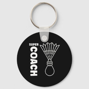 Super Trainer Badminton Sport Simple Badminton Coa Key Ring