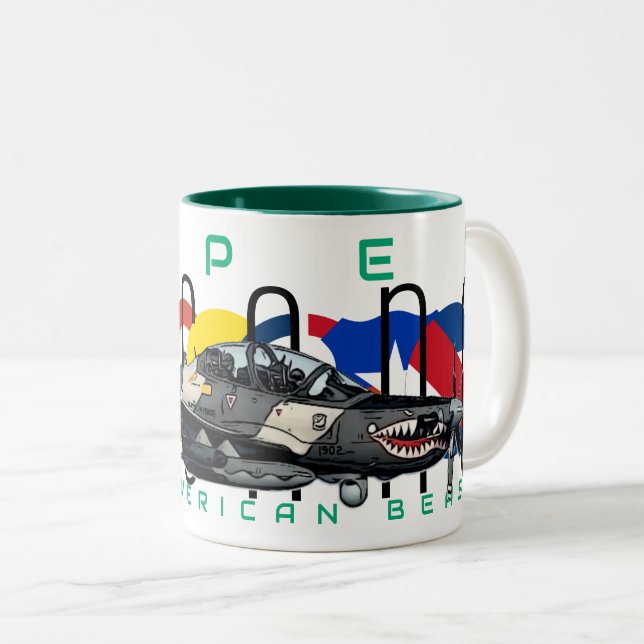 SUPER TUCANO Two-Tone COFFEE MUG (Front Right)