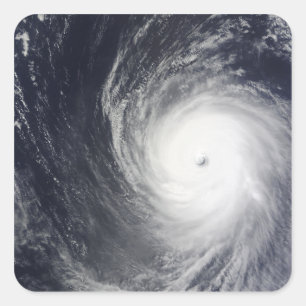 Super Typhoon Melor hovers over the Pacific Oce Square Sticker