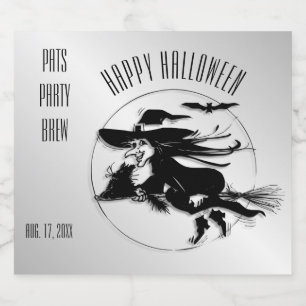 Super Unique Halloween Brew Beer Bottle Label