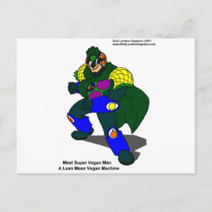 Super Vegan Man (Our Mascot) Gifts Tees & Cards