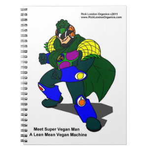 Super Vegan Man (Our Mascot) Spiral Notebook