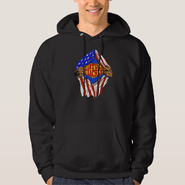 Super Virtual Teacher Hero Job Hoodie (Front)