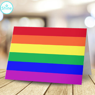 Super Vivid Vibrant Colour Custom Text Rainbow Fla Card