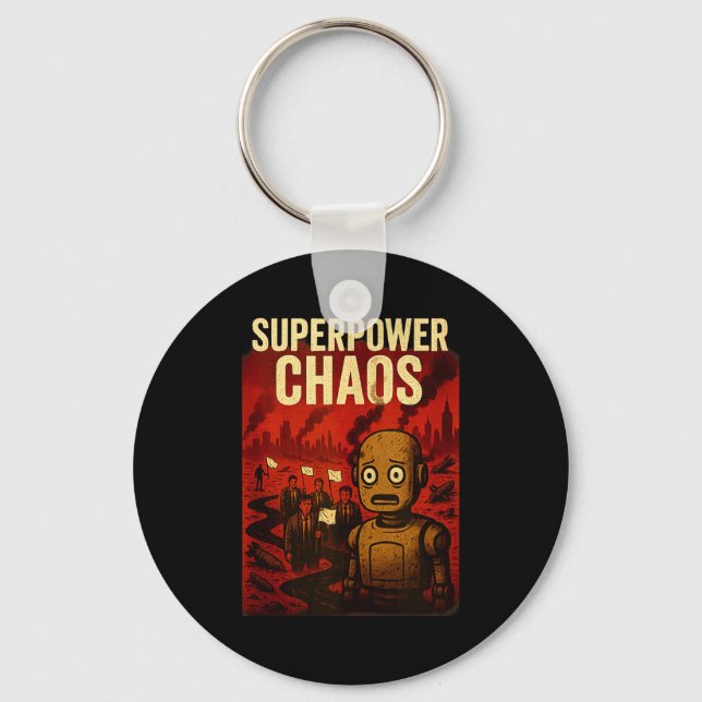 Super Wer Chaos Dystoan Satire War Consequences Gi Key Ring (Front)