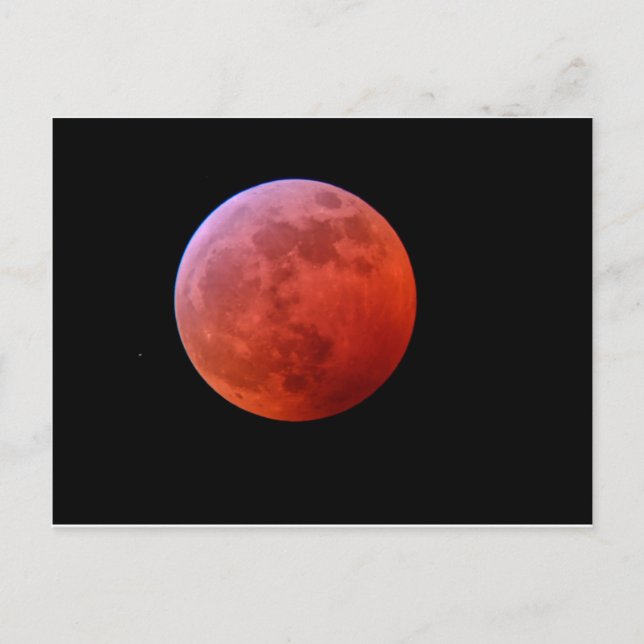 Super Wolf Blood Moon Holiday Postcard (Front)