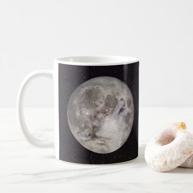 Super Wolf Moon Coffee Mug (With Donut)
