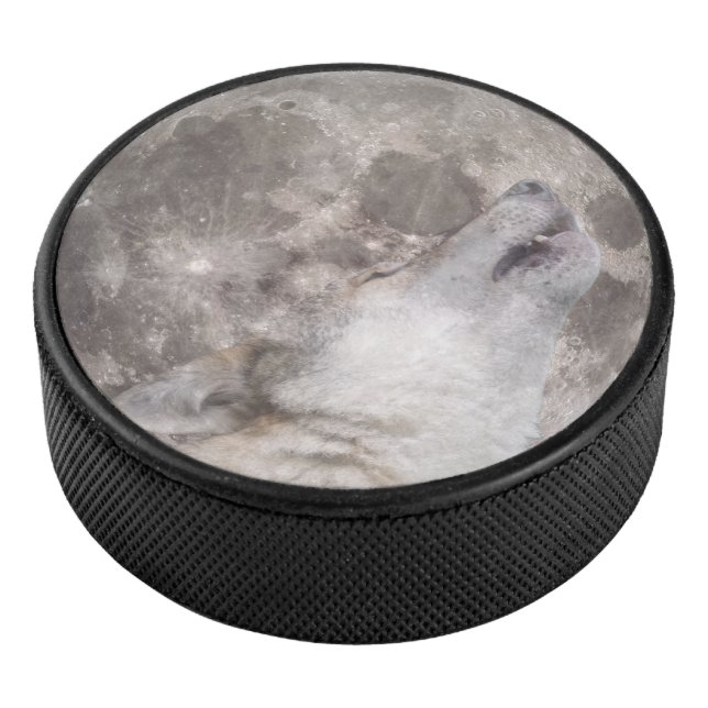 Super Wolf Moon Hockey Puck (3/4)