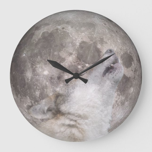 Super Wolf Moon Large Clock (Front)