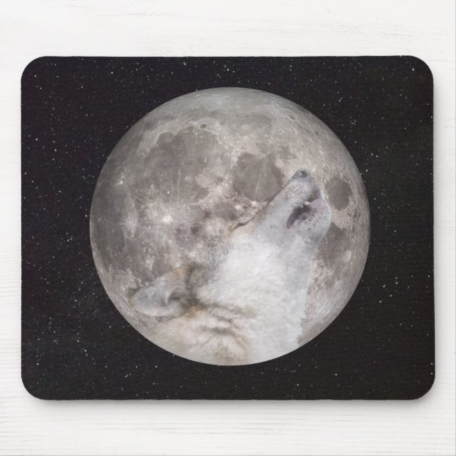 Super Wolf Moon Mouse Mat (Front)