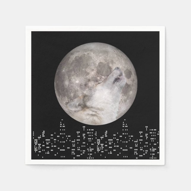 Super Wolf Moon Napkin (Front)