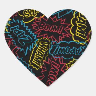 Super Words! Heart Sticker