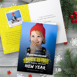 Superawesome Wonderistic Jolly Happydocious Year Holiday Card