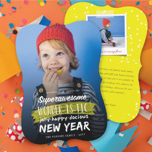 Superawesome Wonderistic Jolly Happydocious Year Holiday Card