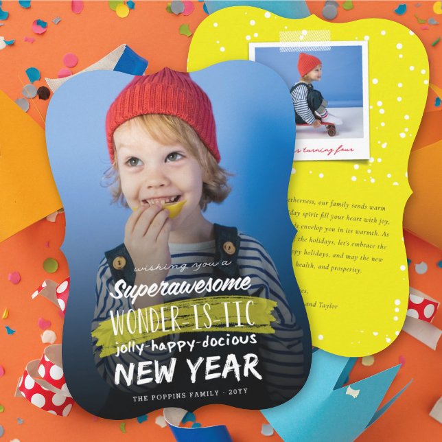 Superawesome Wonderistic Jolly Happydocious Year Holiday Card (Creator Uploaded)