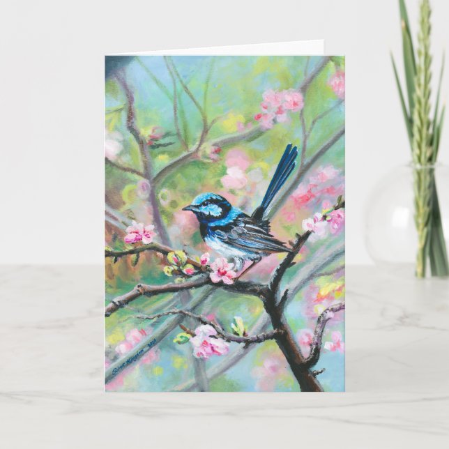 Superb Fairy Wren - Thank You Card (Front)