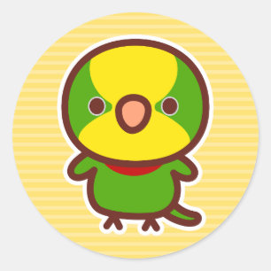 Superb parrot classic round sticker