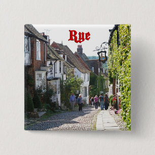Superb! Rye England 15 Cm Square Badge