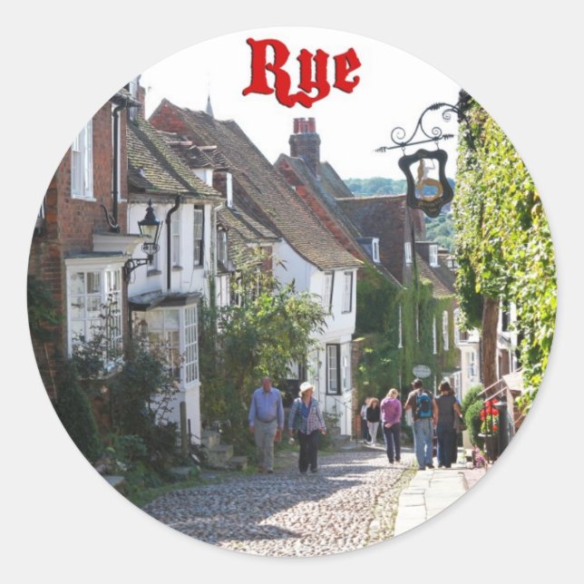 Superb! Rye England Classic Round Sticker (Front)