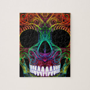 Superb Sugar Skull Dia De Los Muertos Candy Skull Jigsaw Puzzle