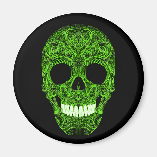 Superb Sugar Skull Dia De Los Muertos Day of the D Magnet (Front)