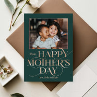 Superb Swirl Happy Mother's Day Photo Card