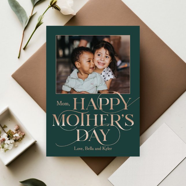 Superb Swirl Happy Mother's Day Photo Card (Creator Uploaded)