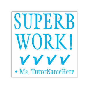 "SUPERB WORK!" Assignment Marking Rubber Stamp