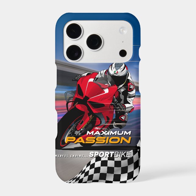 Superbike Racing Maximum Passion Biker Graphic (Back)