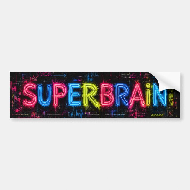 Superbrain AI Bumper Sticker (Front)