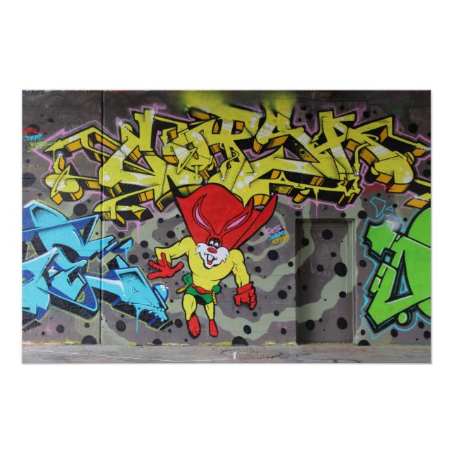 Superbunny Graffiti Poster (Front)