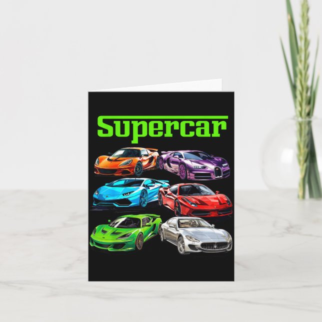 Supercar Cool Car Guy Srts Racing Fan Graphic Men  Card (Front)