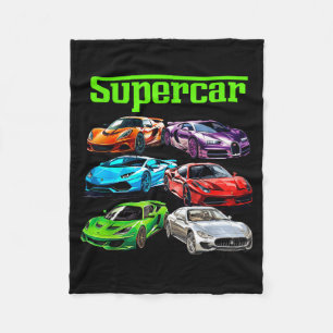 Supercar Cool Car Guy Srts Racing Fan Graphic Men Fleece Blanket