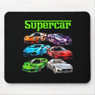 Supercar Cool Car Guy Srts Racing Fan Graphic Men Mouse Mat