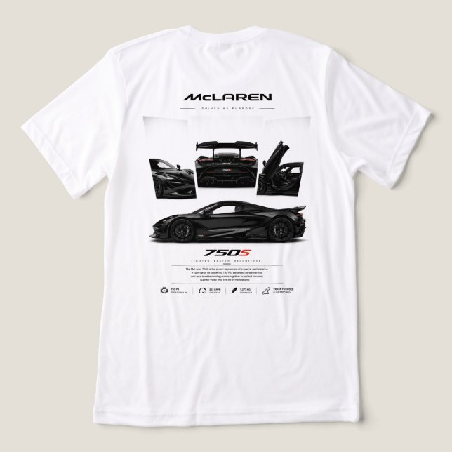 Supercar Graphic Print Tri-Blend Shirt (Design Back)