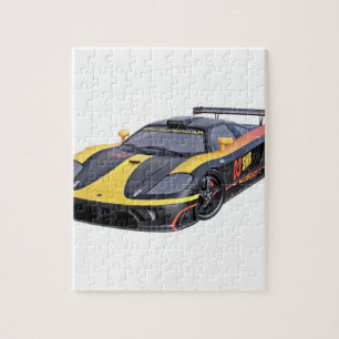 Supercar in Black and Yellow Jigsaw Puzzle