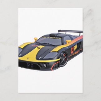 Supercar in Black and Yellow Postcard