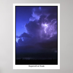 Supercell at Dusk Poster