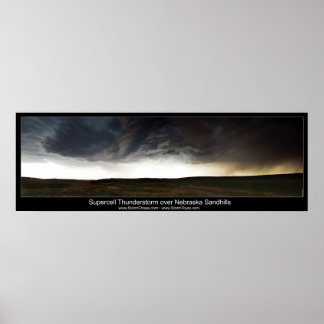 Supercell over Nebraska Sandhills Poster