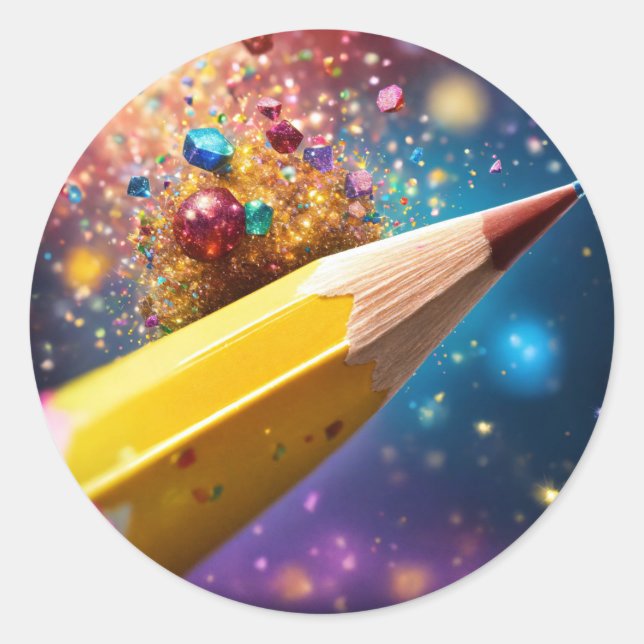 "Supercharged Love: Unleash Your Wedding Day  Classic Round Sticker (Front)