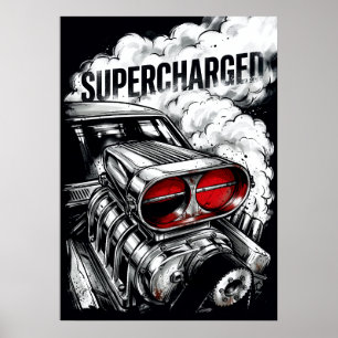 Supercharged Muscle Car poster