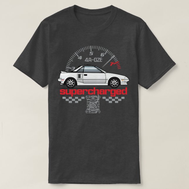 SuperchargedWhite T-Shirt (Design Front)