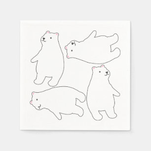 Supercool Polar Bear Summer Theme Party Napkin