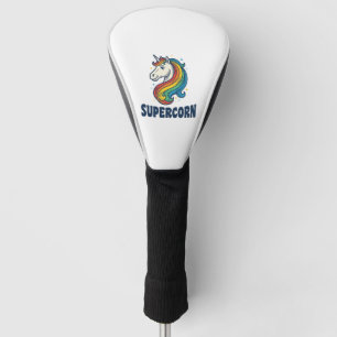 Supercorn Unicorn Vintage Engraving T-Shirt Design Golf Head Cover